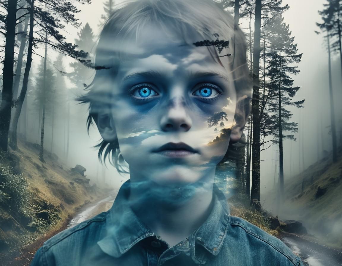 Surreal Double Exposure Landscape