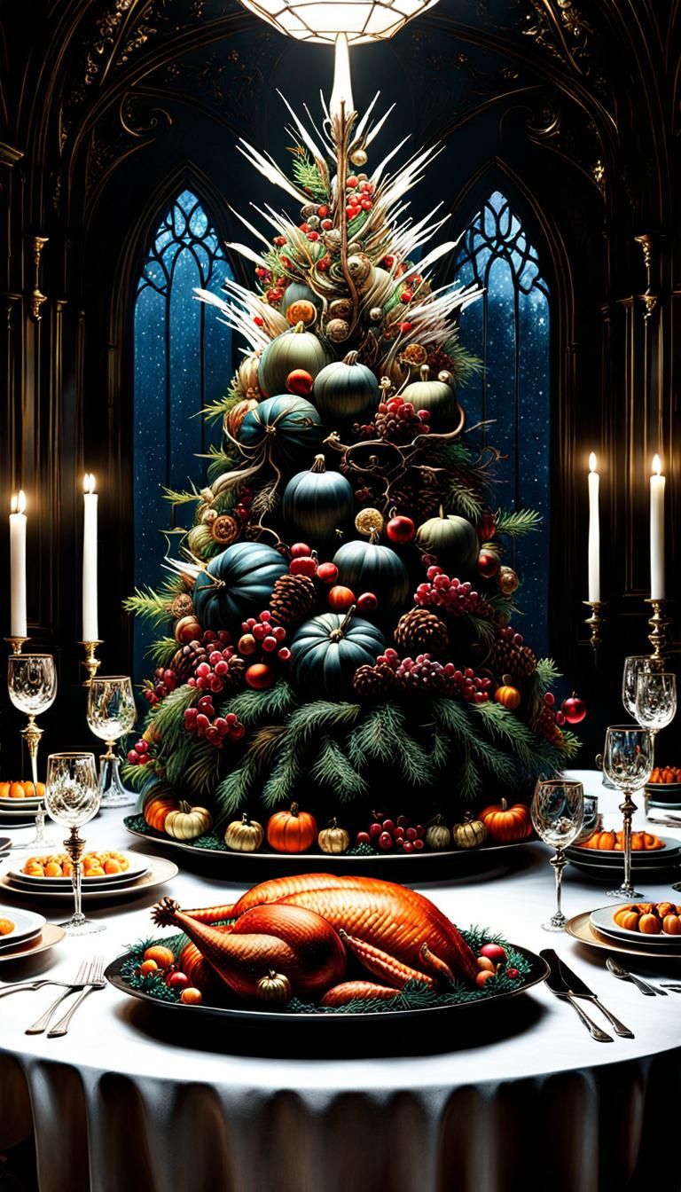 Gothic Thanksgiving Tablescape