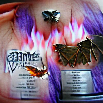 Flaming Lilac Moth with Vampire Bite