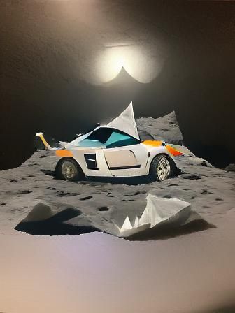 Low Poly Toyota MR2 on the Moon