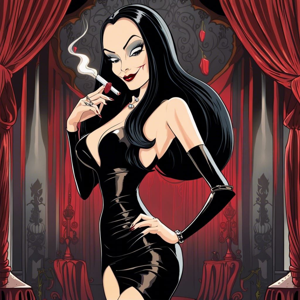 Morticia Caricature