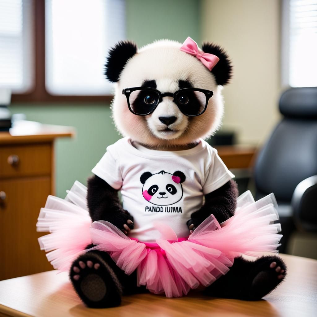 Baby Panda at the Eye Doctor