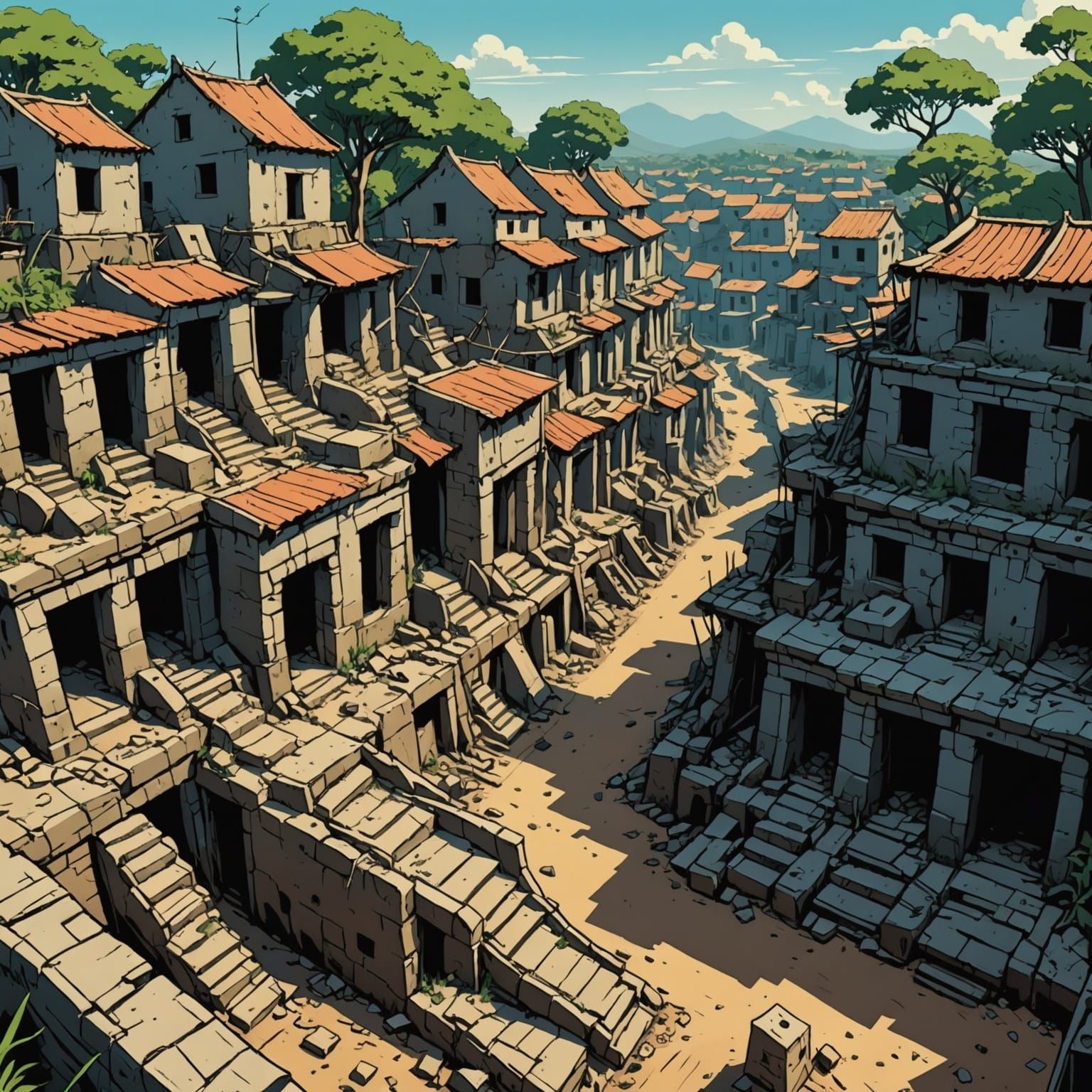 East Timor Lost City Excavation: Studio Ghibli Archival Styl...