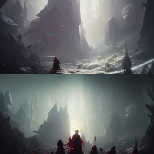 Sorcerer Fairytale: Dark Fantasy Concept Art