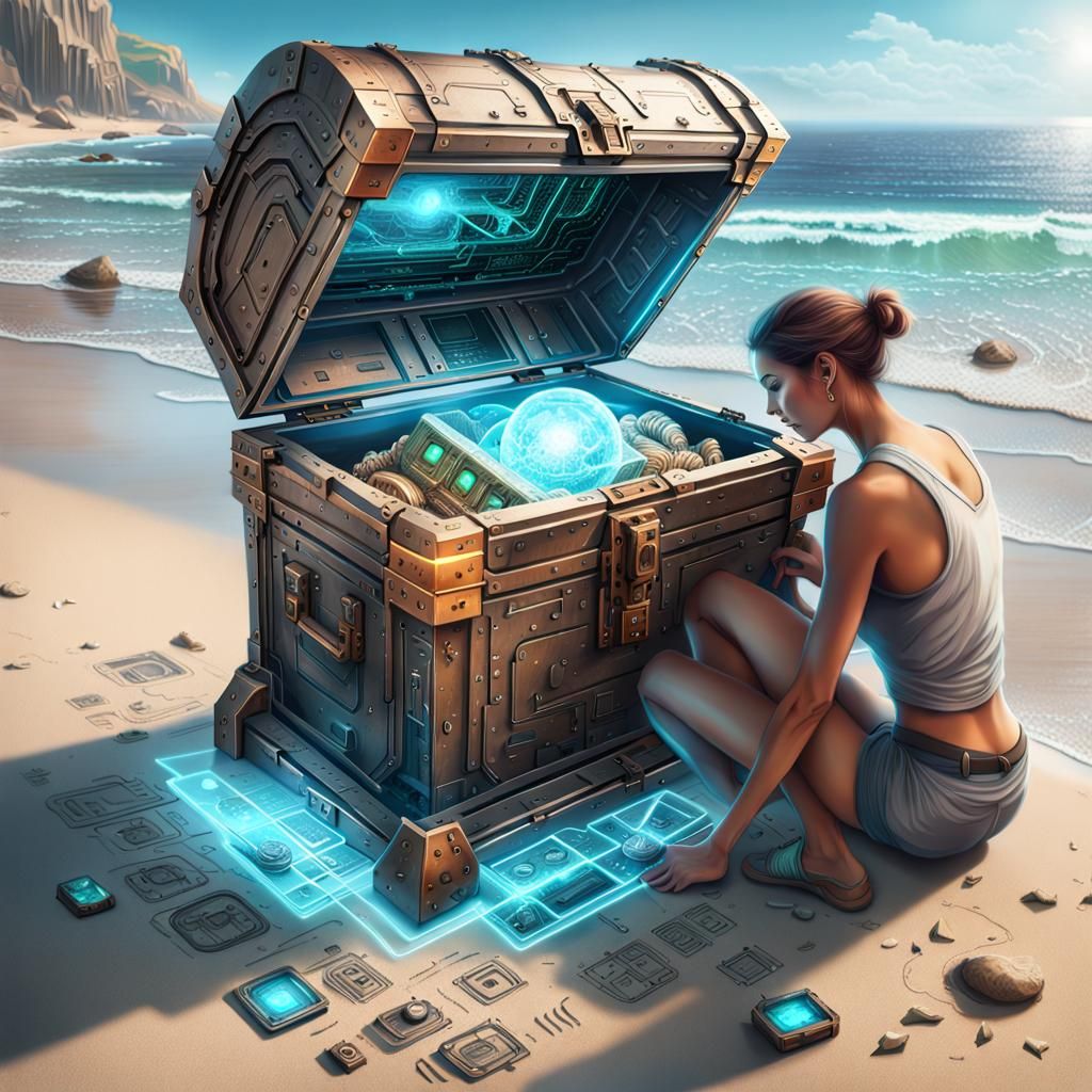 Couple Finds Cyberpunk Treasure on Beach