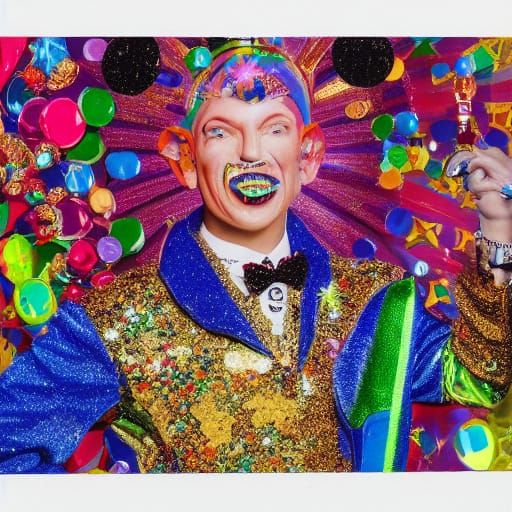 Campy Gay Mickey Mouse in a Sparkling Pierre et Gilles-Inspi...