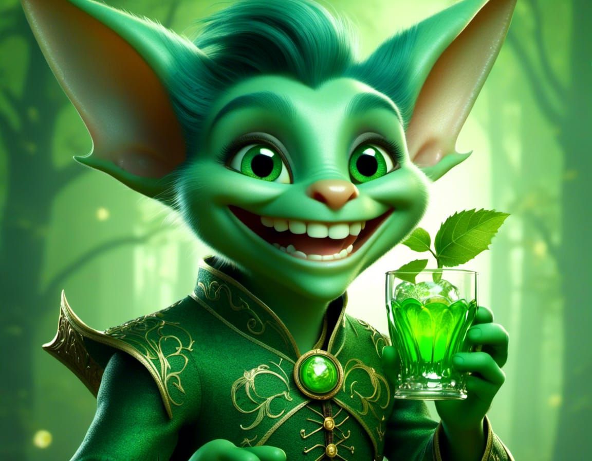 cute (not mean) green imp
