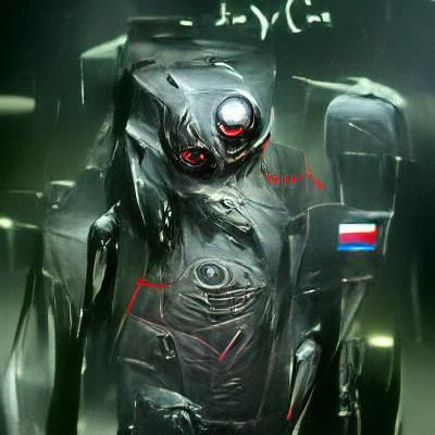 Eerie Robot in Shadow