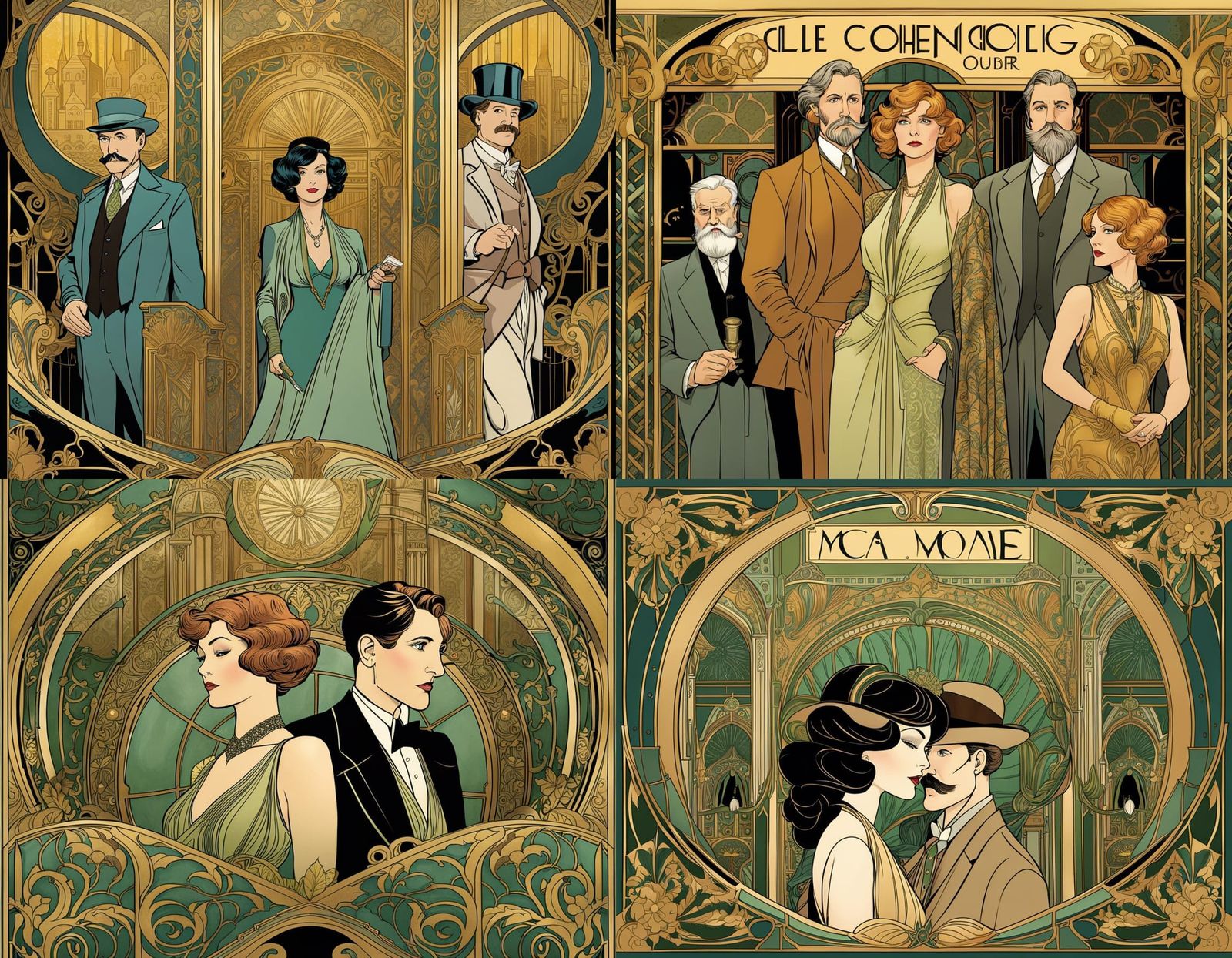 Clue Graphic Novel in Art Nouveau Style