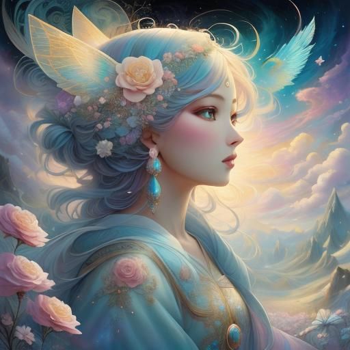 Magical Swirling Dreamscape in Hyperdetailed Digital Art