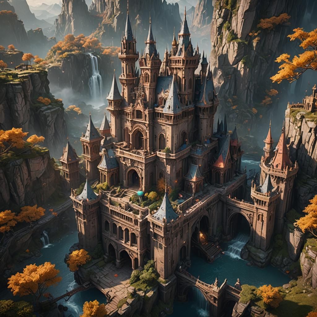 Fantastical Matte Painting with Deep Color