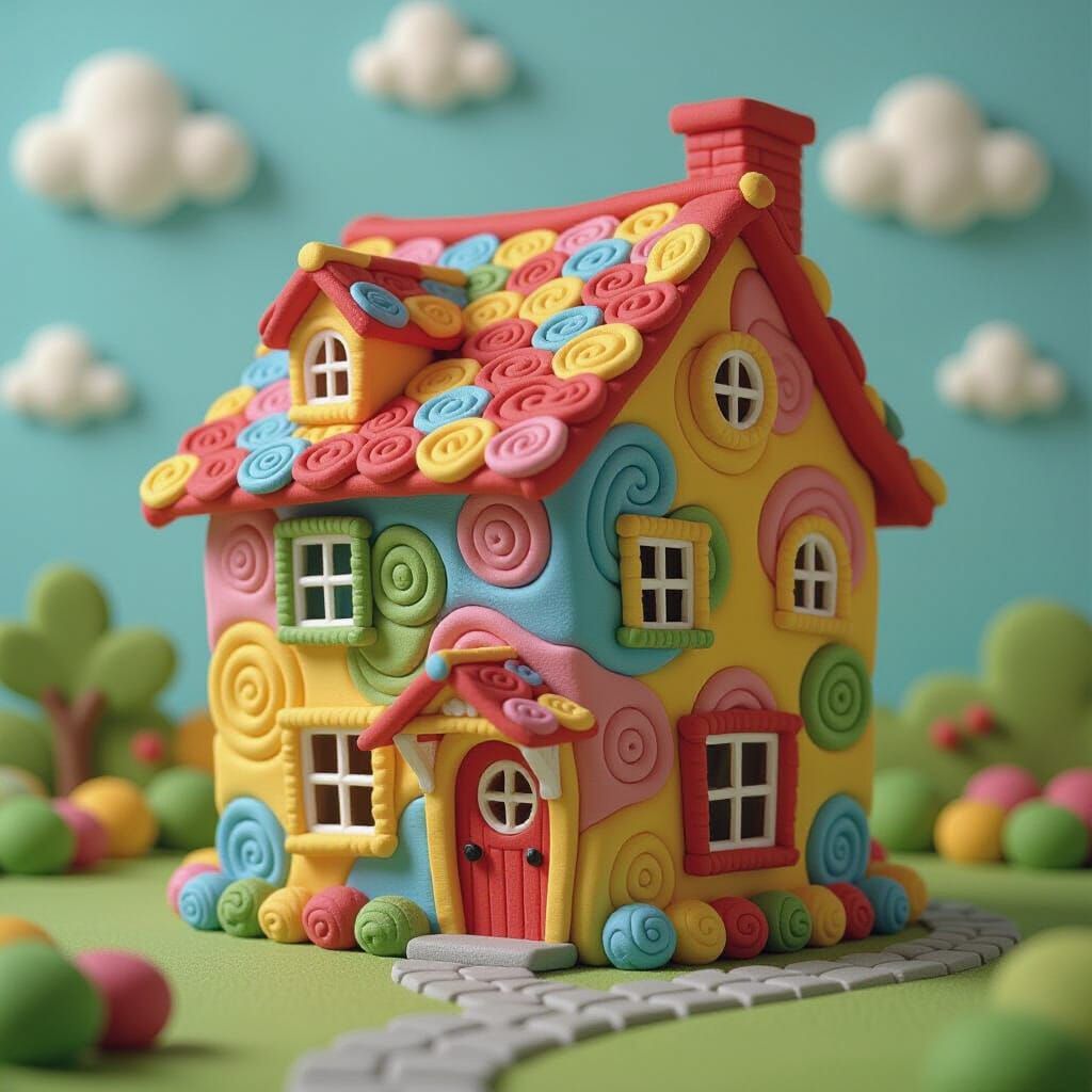 A house built of the playdough