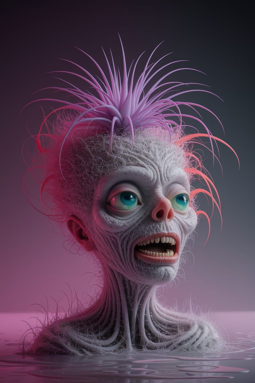 H-Ish FaunalFlora in Neon Liquid Fire Outline