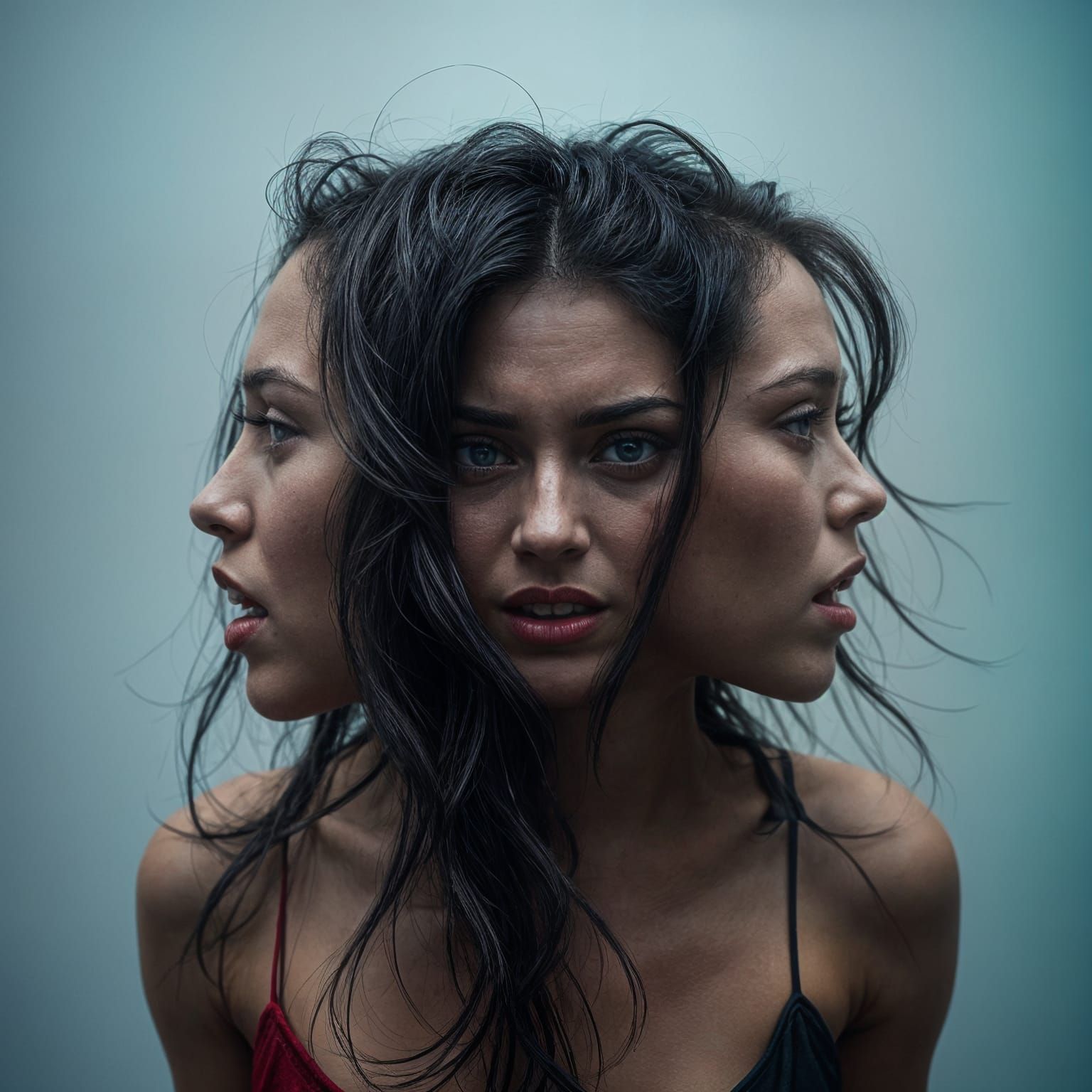 A Hyper-Realistic Dystopian Portrait of a Complex Woman