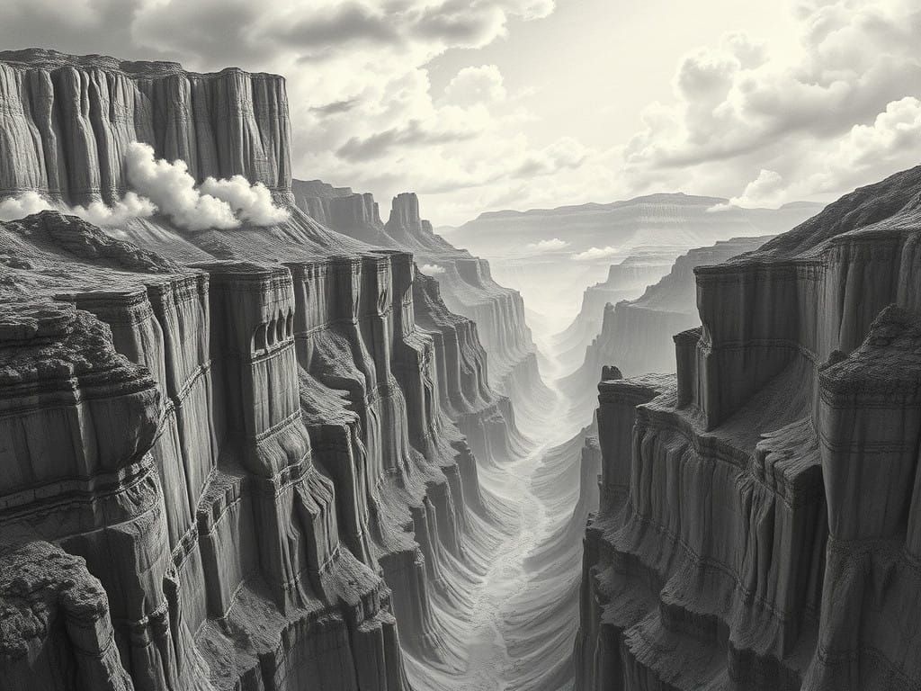 Baroque Grand Canyon Masterpiece in Piranesi Style