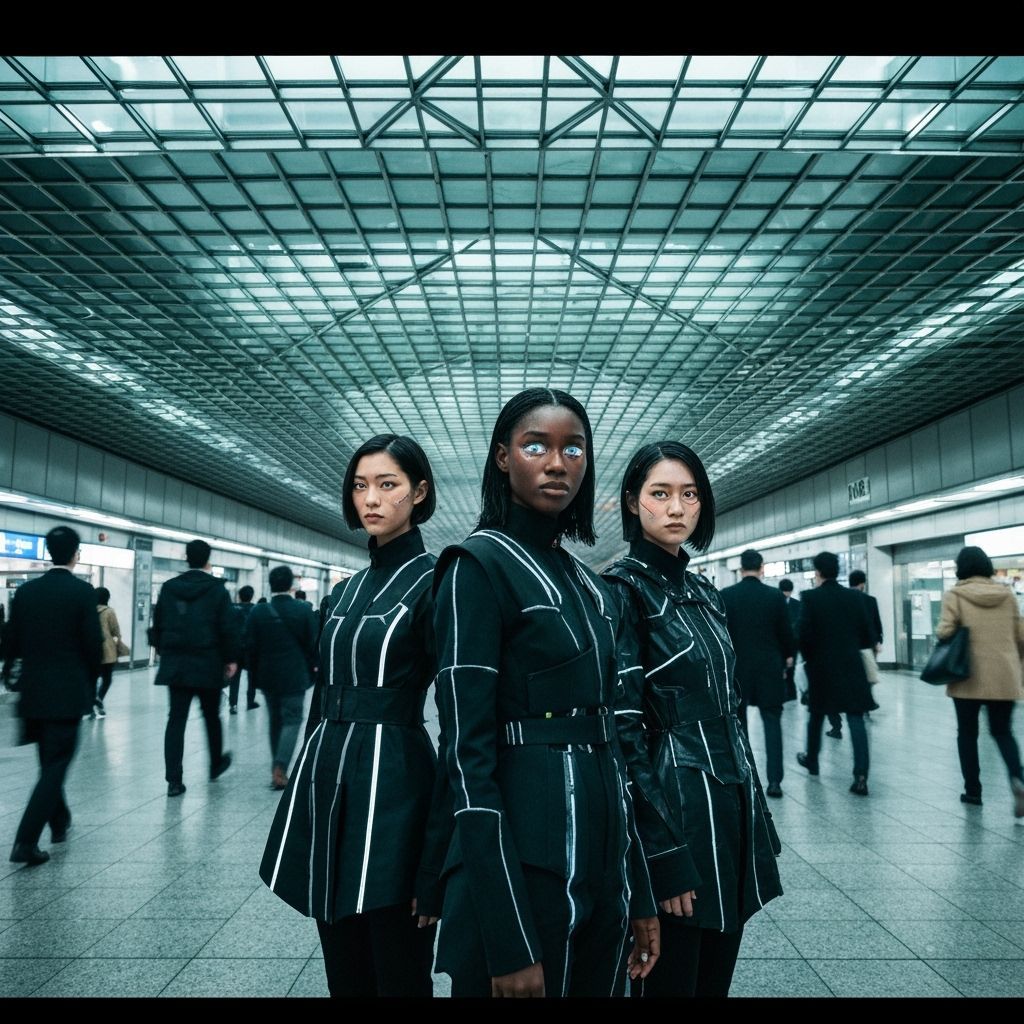 Avant-Garde Dystopian Streetwear in Tokyo Station