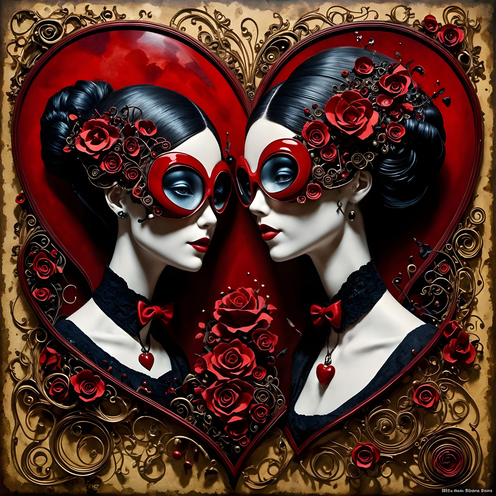victorian style v-day art