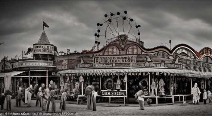 Coney Island Freak Show in Ethereal Fantasy World