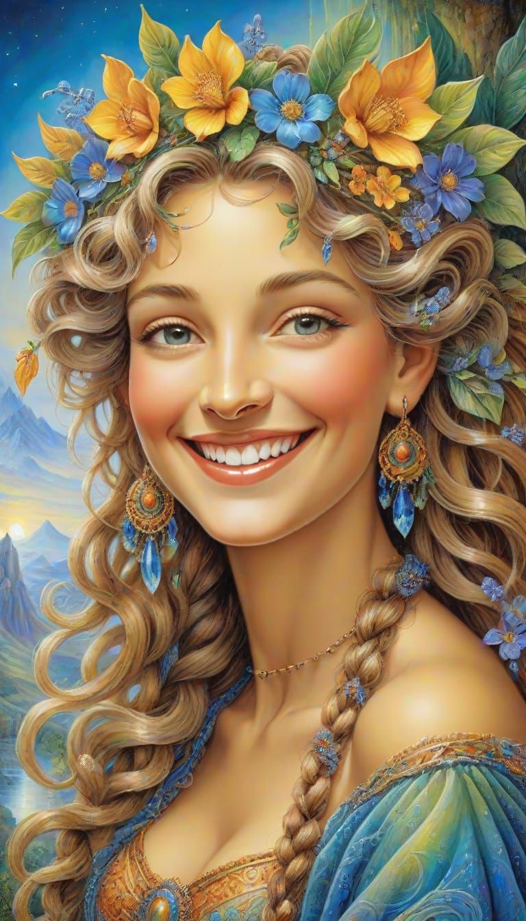Smiling Figure in Josephine Wall Style