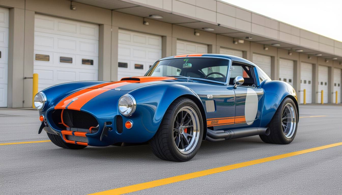 Retro-Modern Sports Car Mashup in Daytona Pit