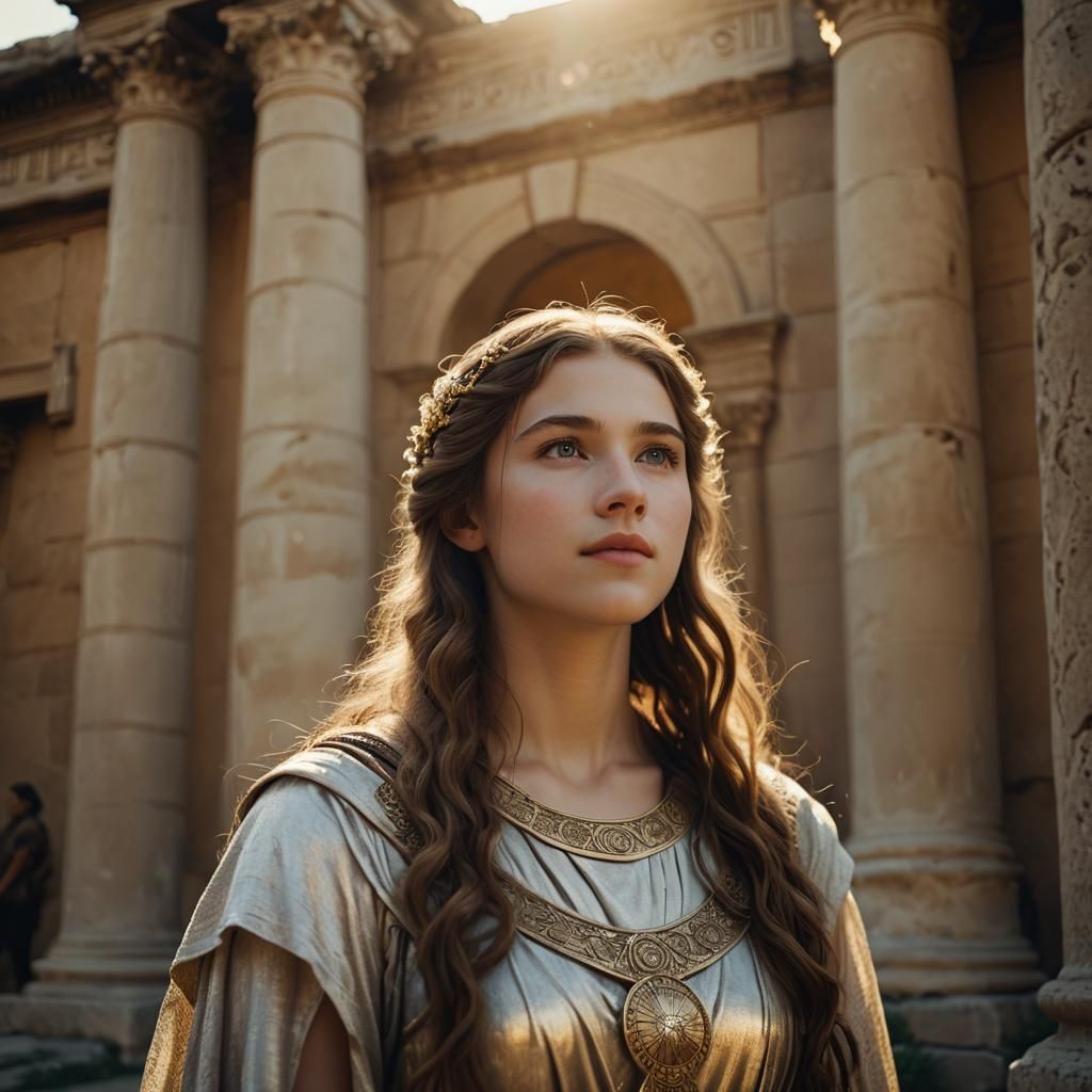 Ancient Greek Woman with Silver Eyes