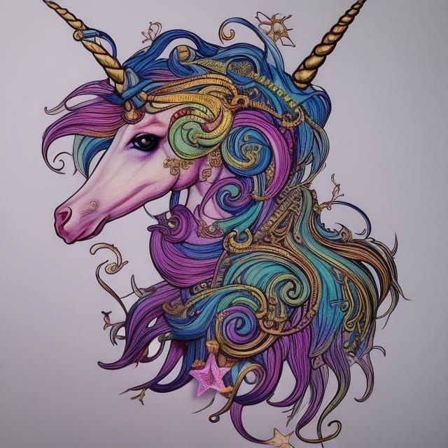 Adorable Baby Unicorn AI Art