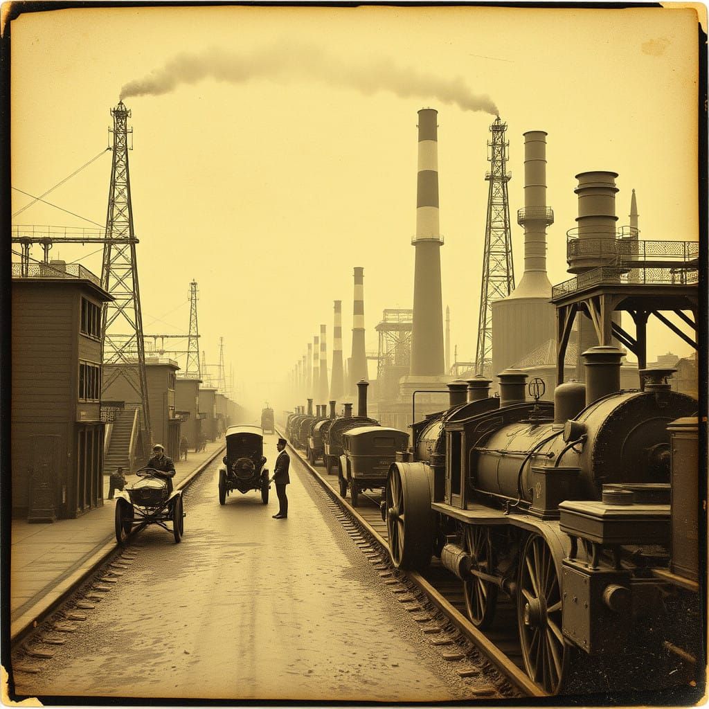 Surreal Industrial Revolution Era Portrait in Carte-de-Visit...