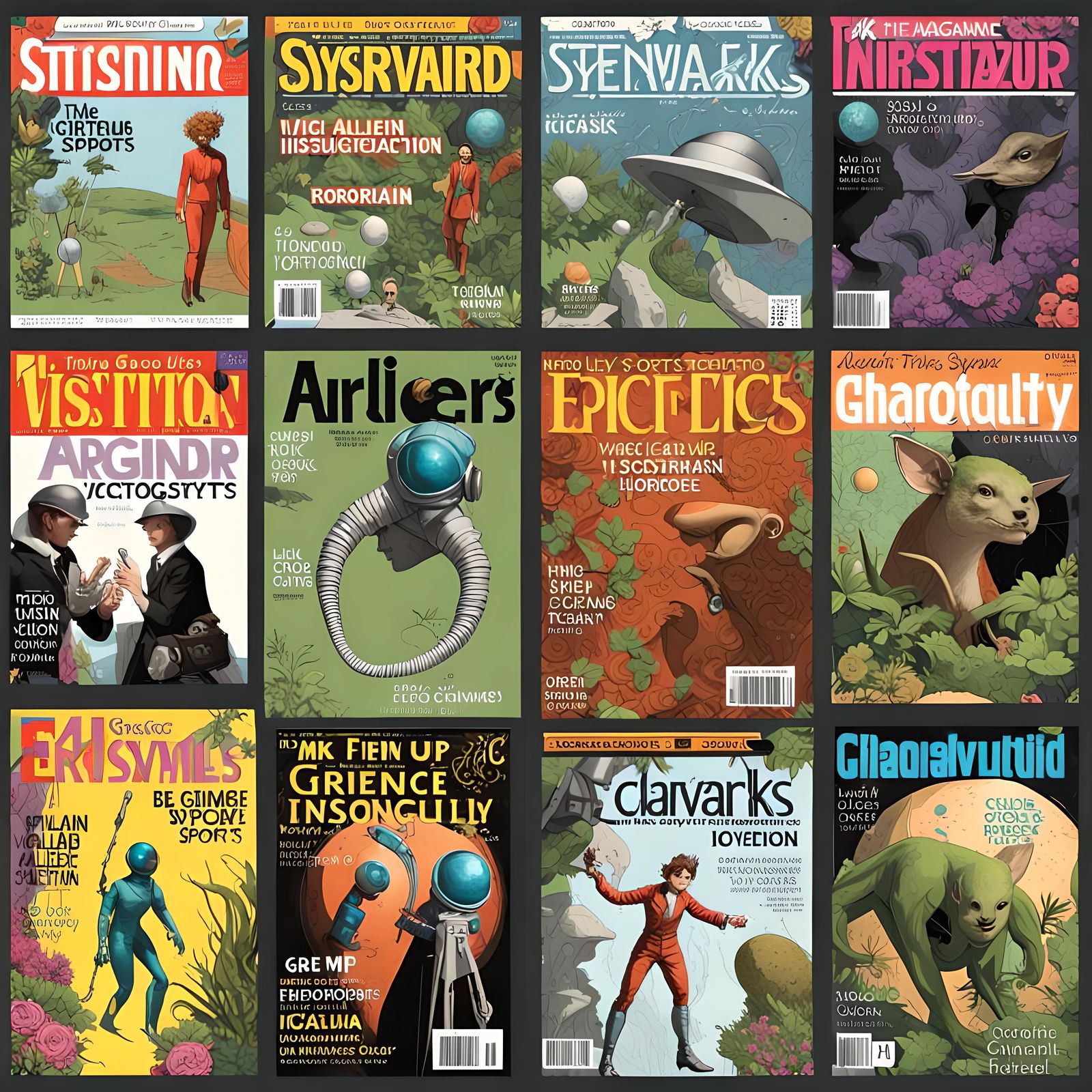 Vivid Magazine Covers in Chaotic Grid