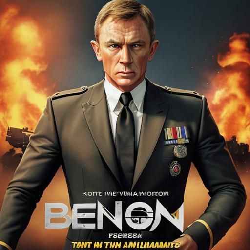 James Bond Movie Poster with Military Medals