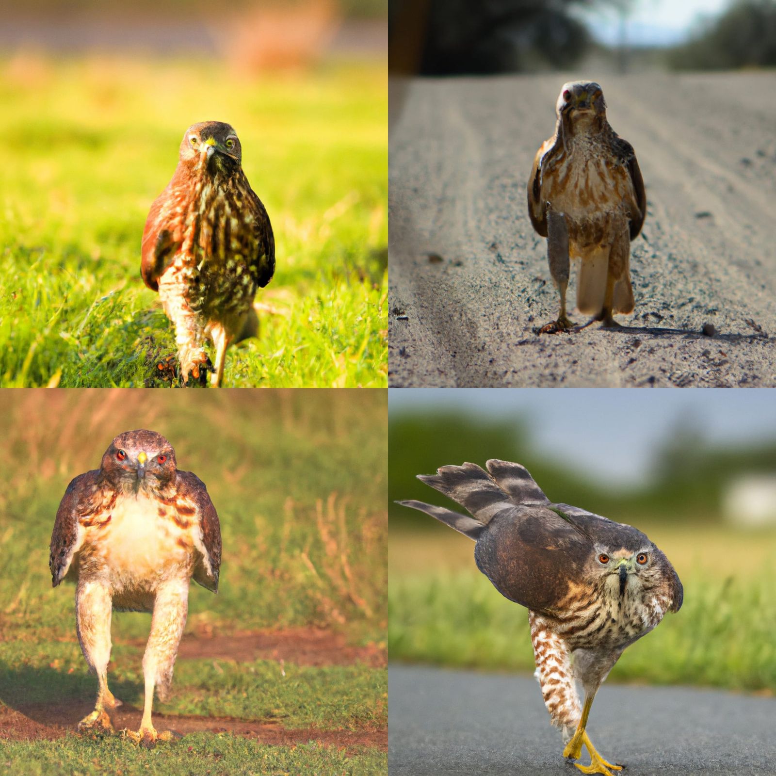 Anthropomorphic Hawk Soldier Approaching