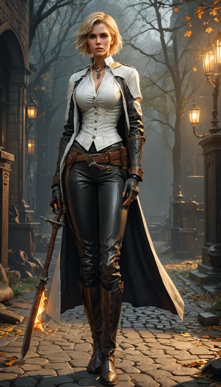 Fantasy Witch Hunter Concept Art in 8K