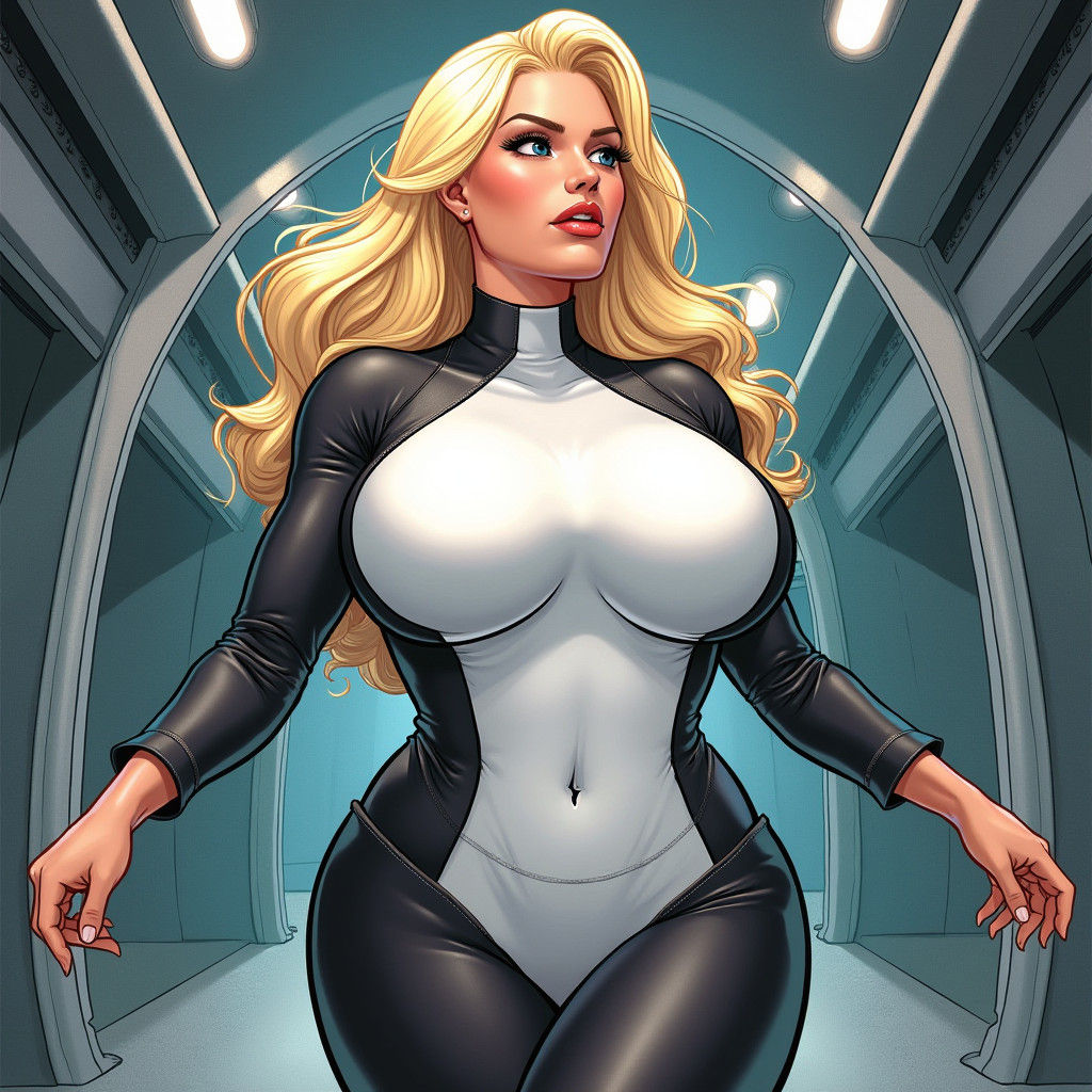 Emma Frost: Curvy Comic Book Pin-Up Art