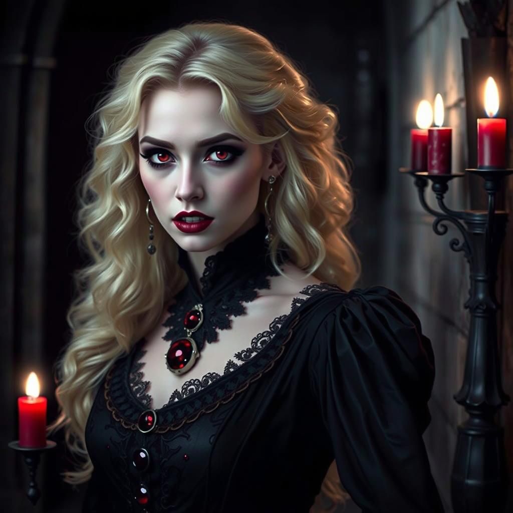 beautiful female vampire,