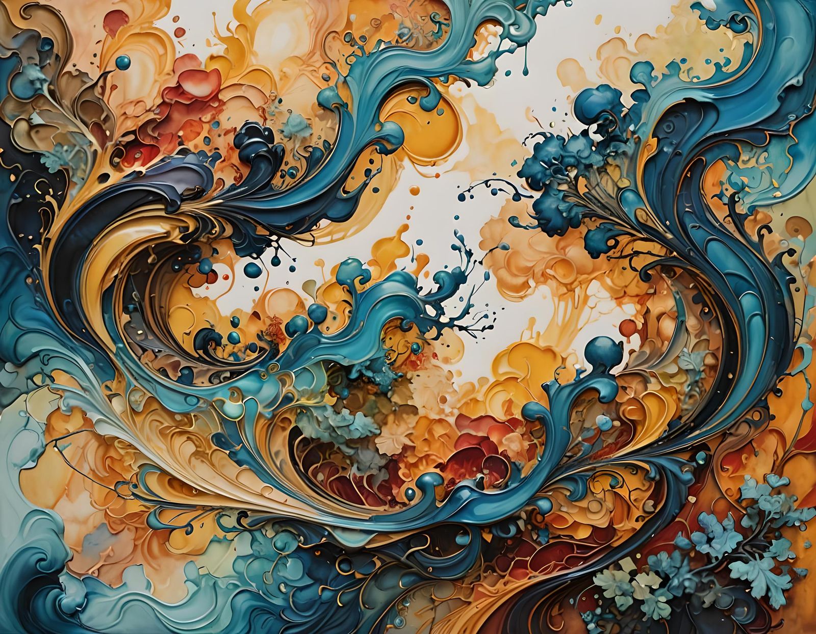 Oil Painting of a Private Collection in Visible-Line Art