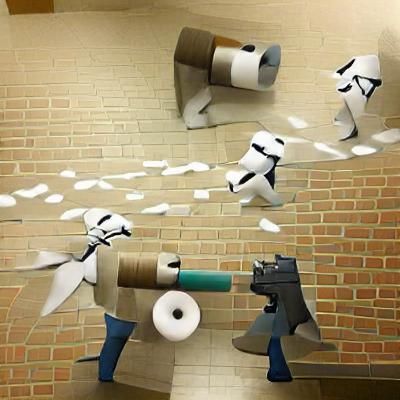 Conceptual Toilet Paper Wars Illustration