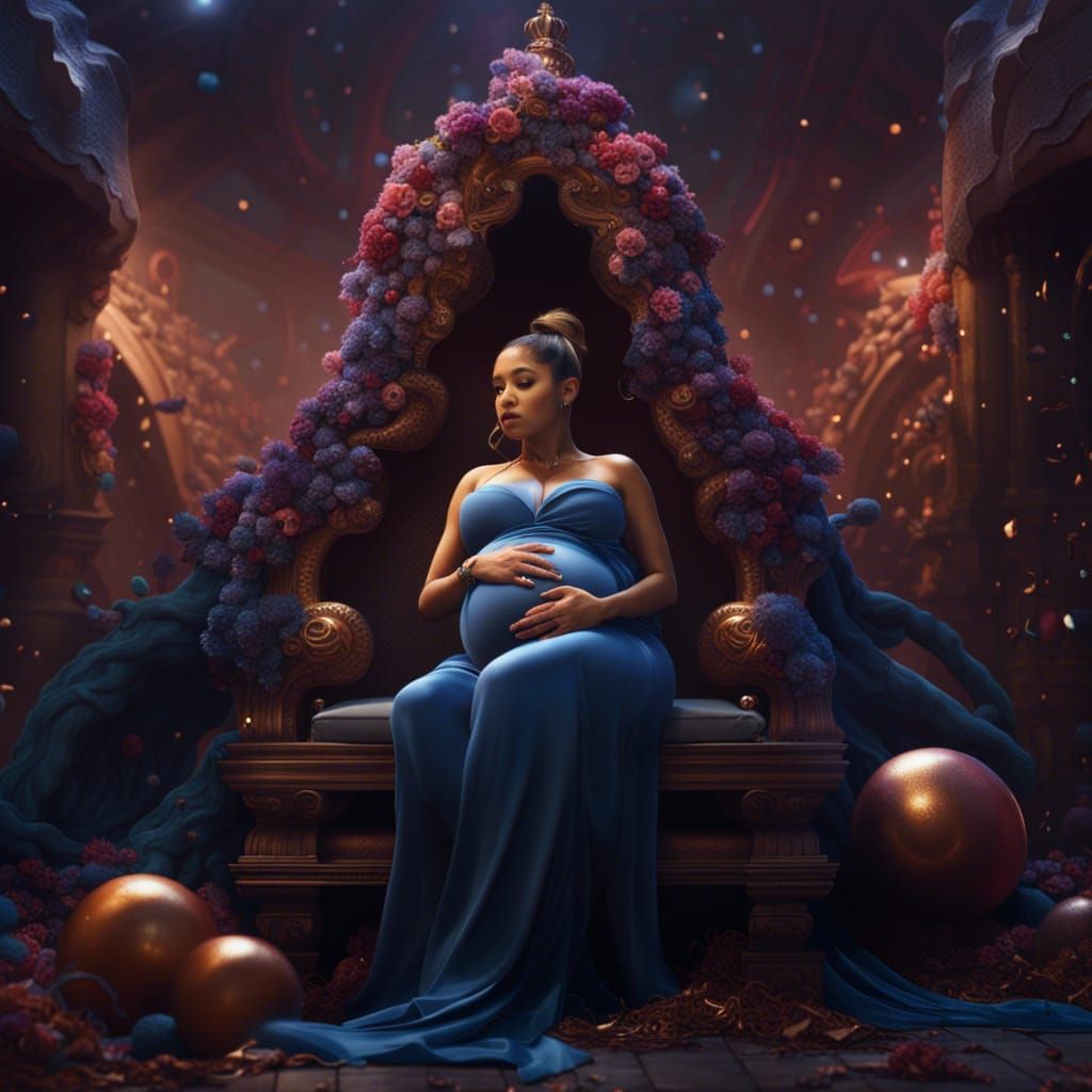 Proud Pregnant Woman, Detailed Matte Painting