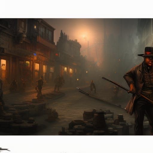 Gangsters at War: Detailed Matte Painting