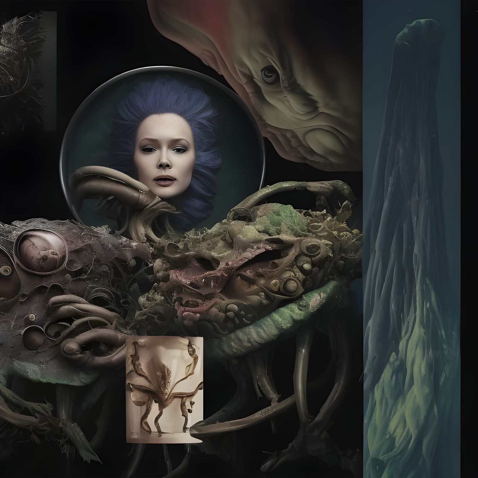 Surreal Alien Feast in Hyperrealistic Detail