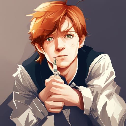 Ron Weasley in Anime Key Visual Style