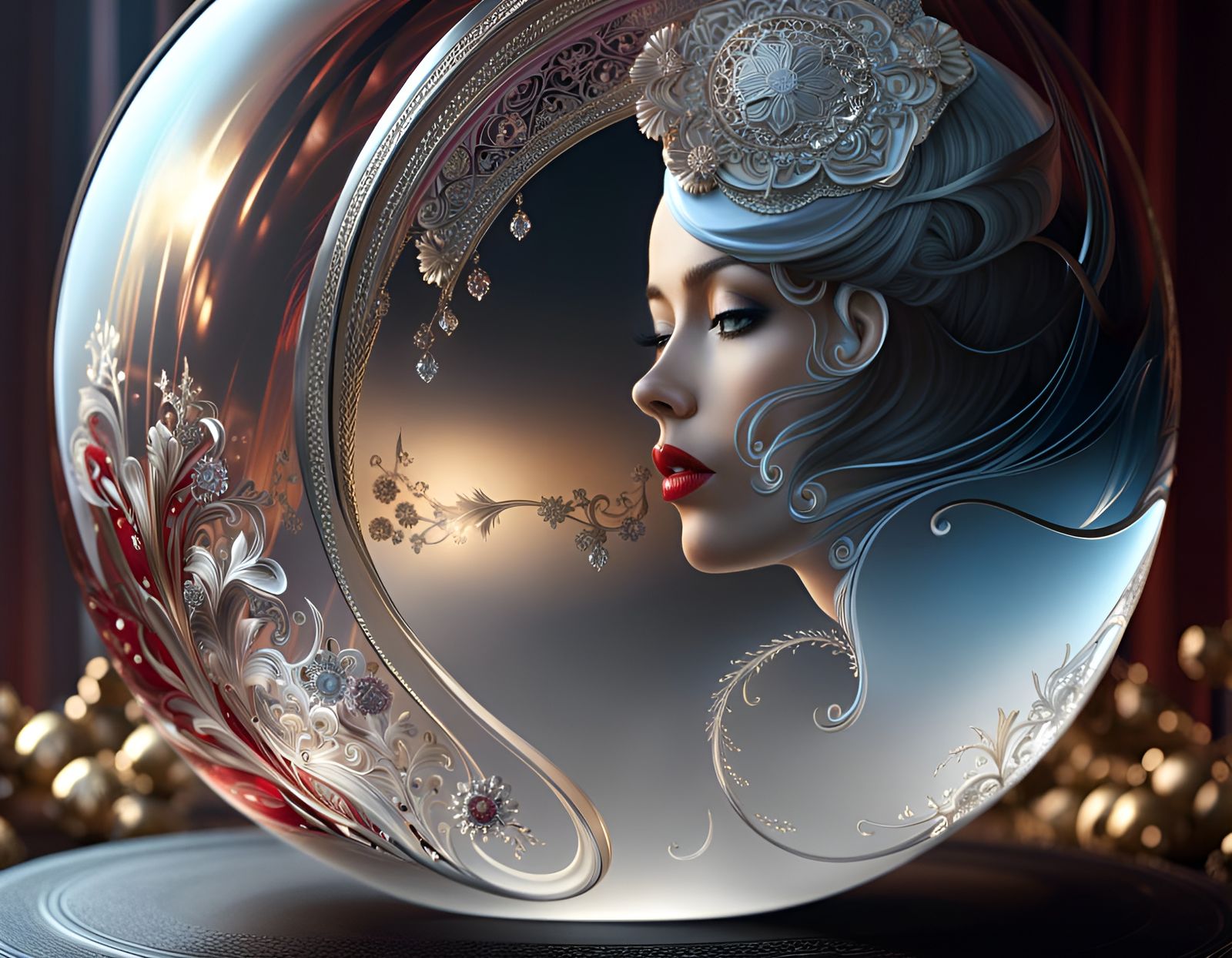 Heartbreak in a Crystal Ball: Surreal Photoillustration