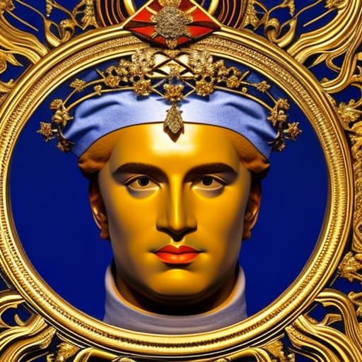 Man in Venetian Mask: Oil Painting Portrait