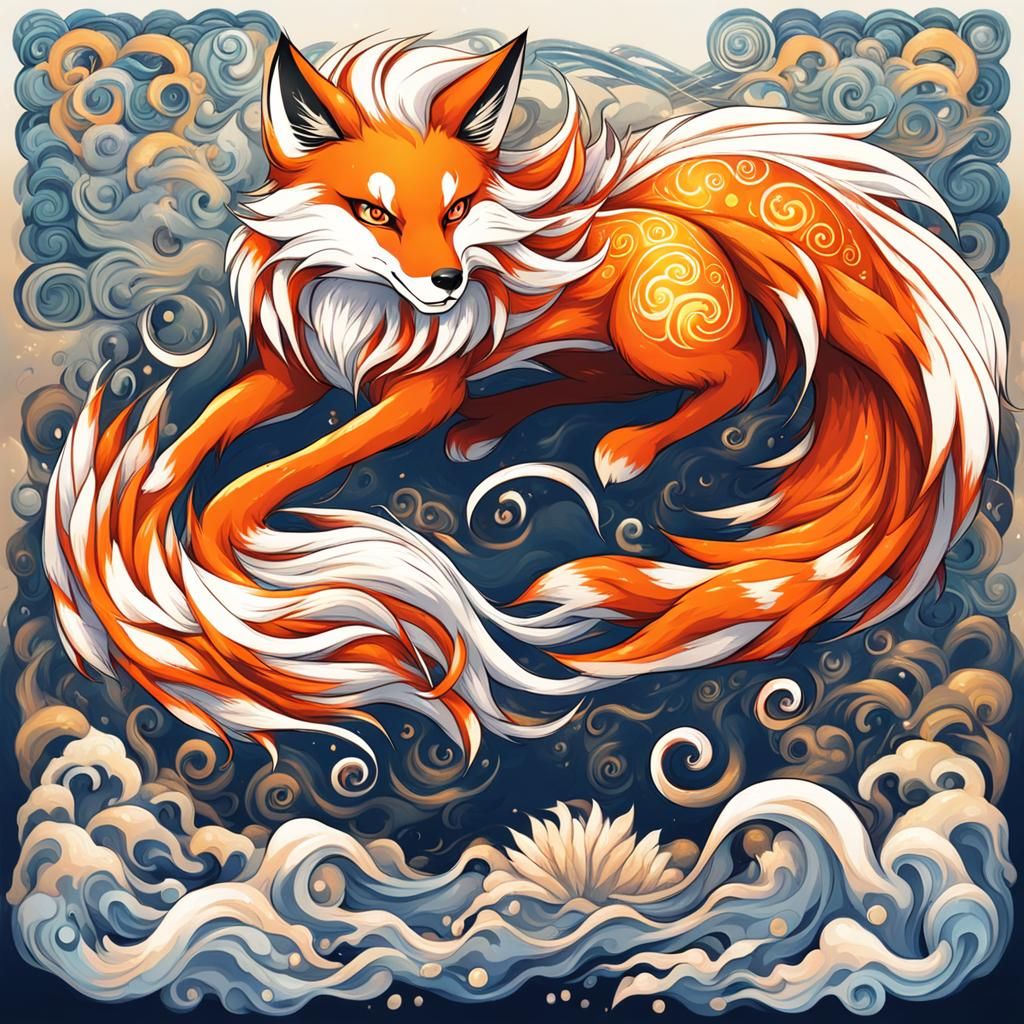 Crystalline Nine-Tailed Fox: A Magical Creature
