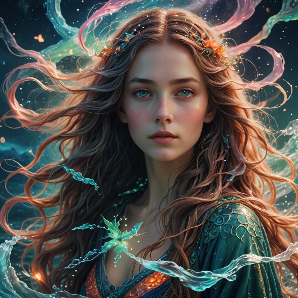 Ethereal Water Goddess in Dreamlike Fantasy Art