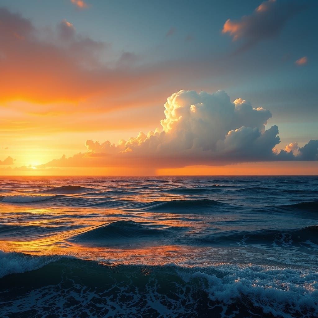 Dramatic Ocean Sunrise in Vibrant Colors