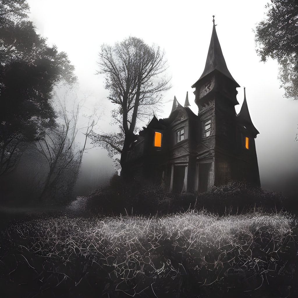 Eerie Halloween Scene with Festive Frights