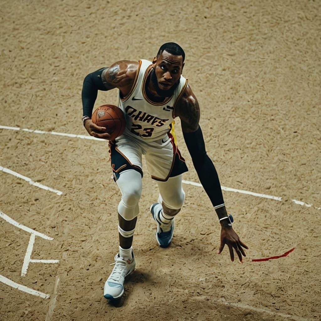LeBron James Wins Championship: Cinematic Film Still