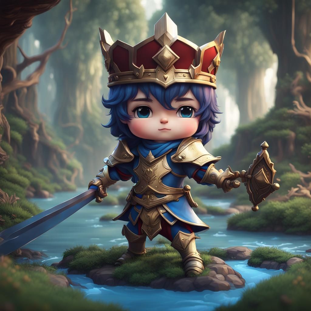 Chibi Knights as Fantasy Concept Art