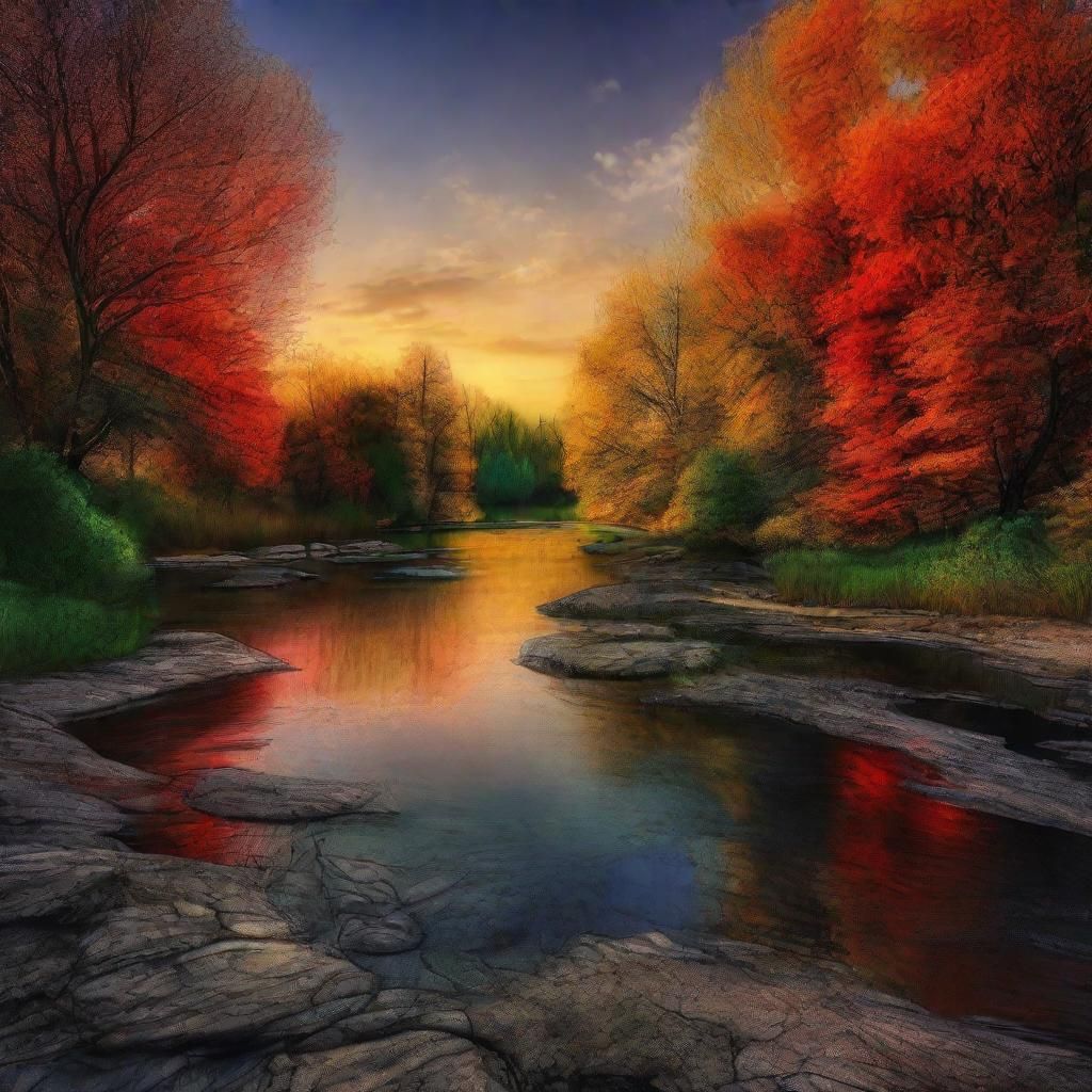 Magical Landscape of Mystical Beauty in Dark Art