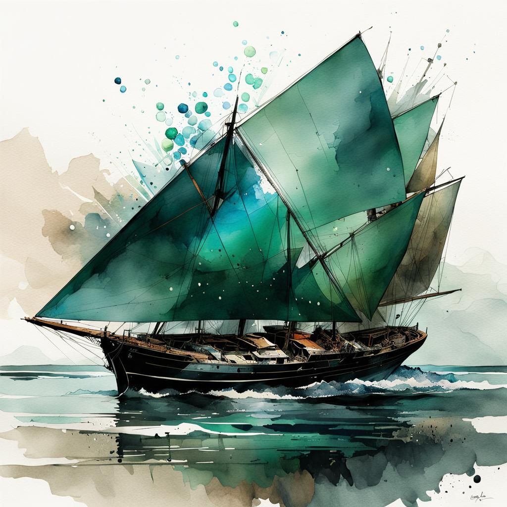 Seaglass in Watercolor Style