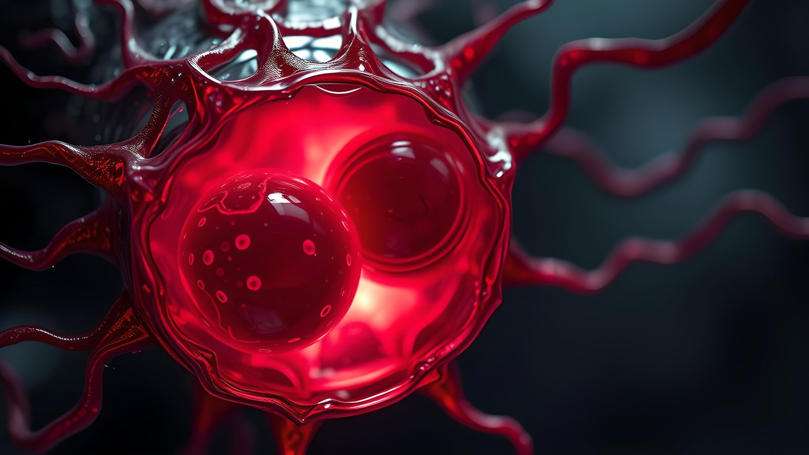 Alien Bio-Mechanical Cell in Photorealistic Style